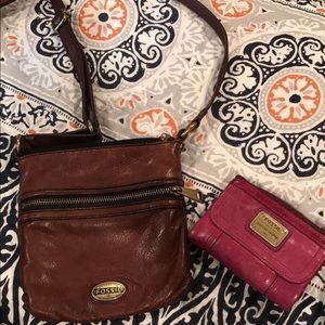 Fossil Crossbody and Wallet
